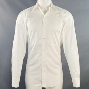 TOM FORD Size S White Cotton French Cuff Long Sleeve Shirt